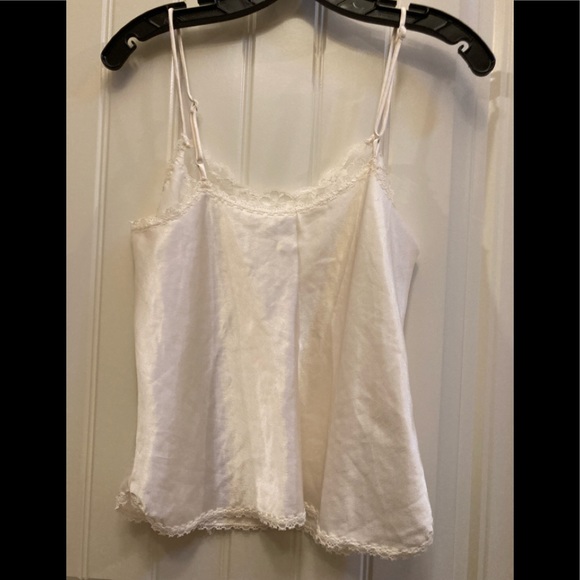 Lace trim camisole in ivory, S - Picture 3 of 3